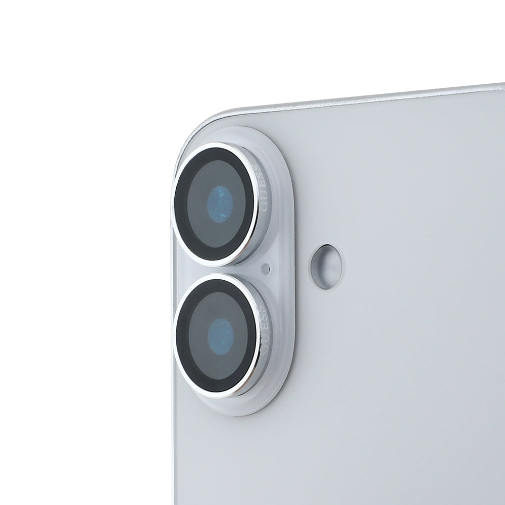 Guess iPhone 16 Plus Orjinal Lisanslı Metal Kamera Lens Koruyucu Guess iPhone 16 Plus Orjinal Lisanslı Metal Kamera Lens Koruyucu